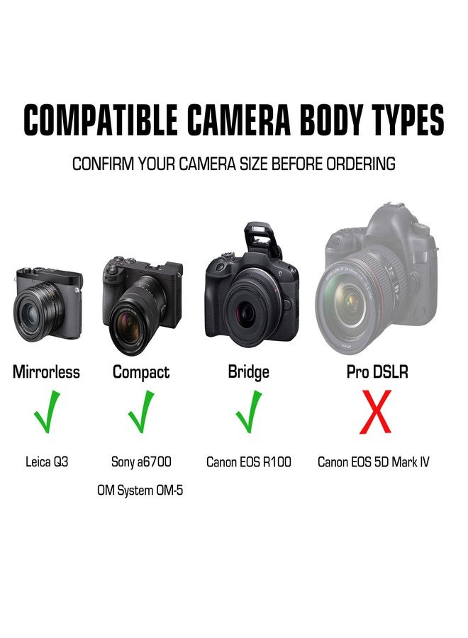 USA Gear DSLR Camera Case/SLR Camera Sleeve FlexARMOR X w/Deluxe Padded Neoprene Protection, Caribiner Clip & Accessory Storage - Works With Nikon D3400 / Canon EOS Rebel SL2 / Pentax K-70 & More - Image 2