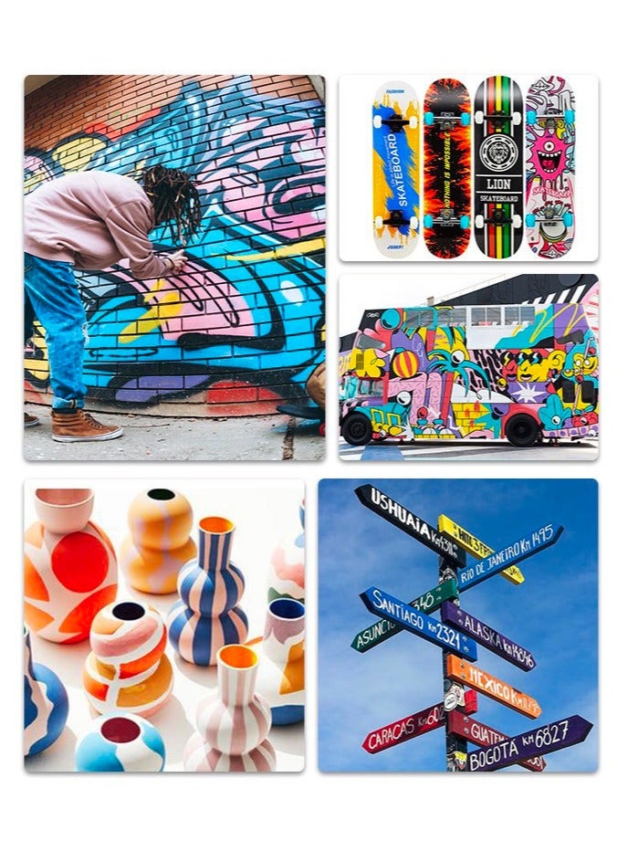 10PCS Jumbo Acrylic Paint Markers, 8 Bold Colors + 2 Metallic Shades Poster Markers with 15mm Wide Jumbo Tip, Waterproof and Permanent Ink Paint Pens for Murals, Tagging, Posters - Large for Rock, Wood, Plastic, Leather, Metal, Fabric, Ceramic - Image 4