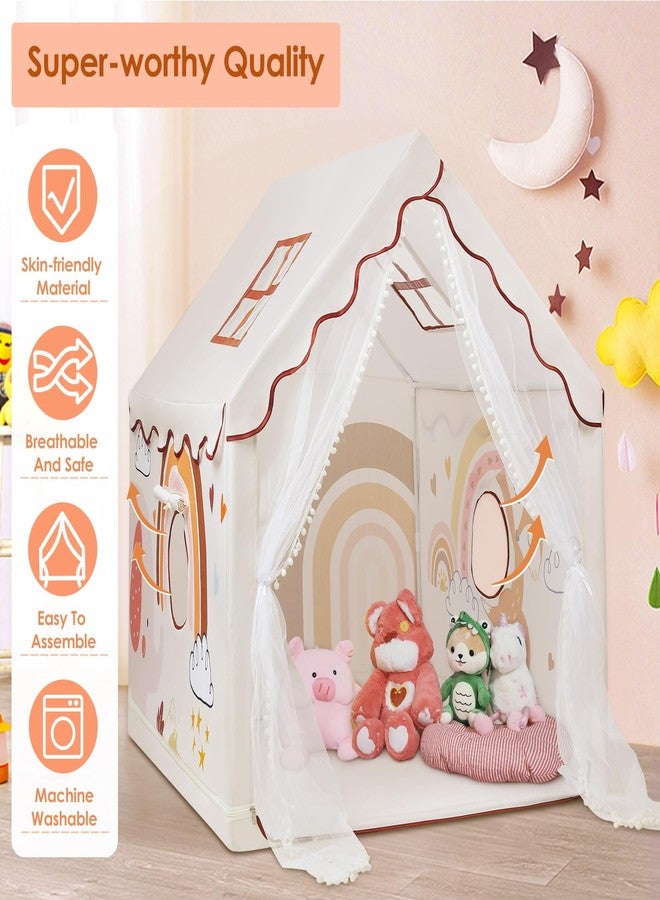 decalsweet Play Tent for Children, Indoor and Outdoor Playhouse, Large Hut for Boys and Girls with Window and Bag, Children's Tent Birthday Gift 120×100×130cm, Bohemian Animals - Image 2