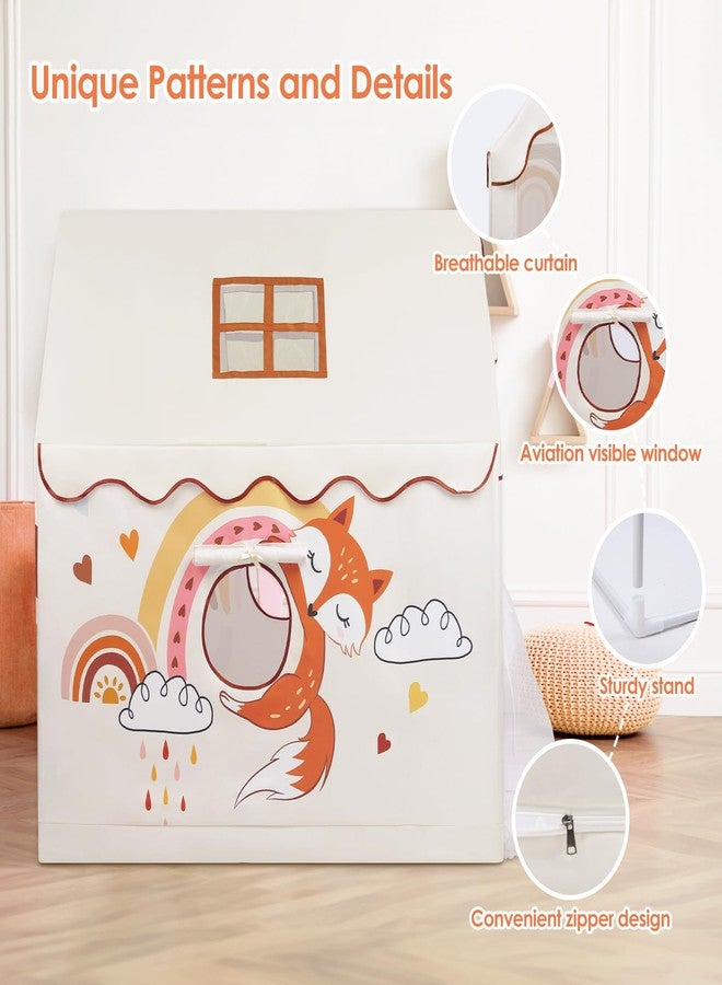 decalsweet Play Tent for Children, Indoor and Outdoor Playhouse, Large Hut for Boys and Girls with Window and Bag, Children's Tent Birthday Gift 120×100×130cm, Bohemian Animals - Image 3