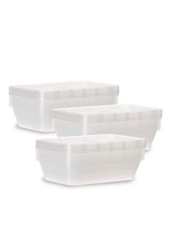 Metro foodpack Disposable Food Storage Microwavable Rectangular Container With Lid Clear 500ml