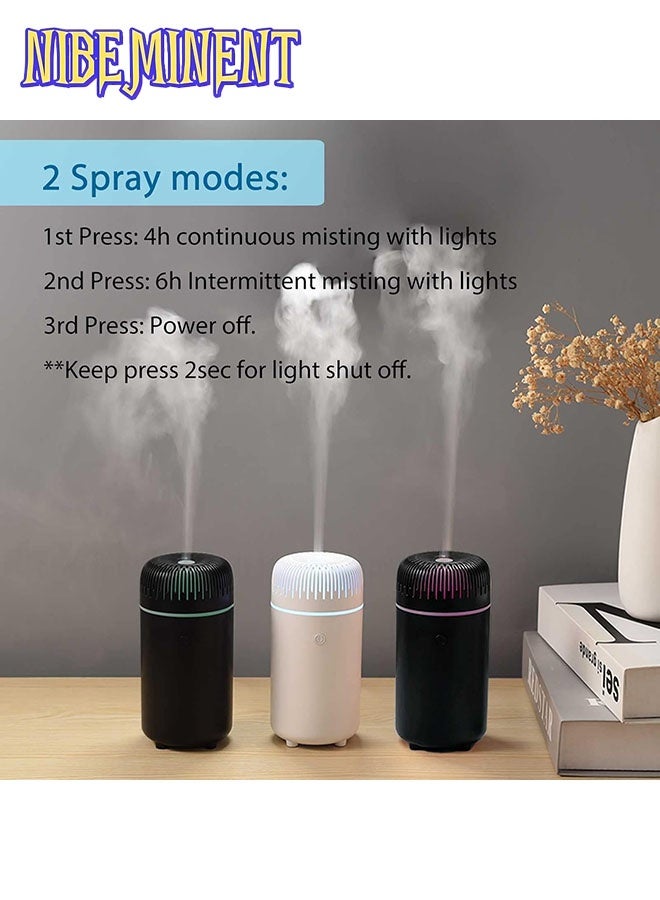 NIBEMINENT Car Diffuser USB Mini Humidifier Ultrasonic Essential Oil Diffuser Cool Mist Air Refresher for Car Office Bedroom Home (Black) - Image 4