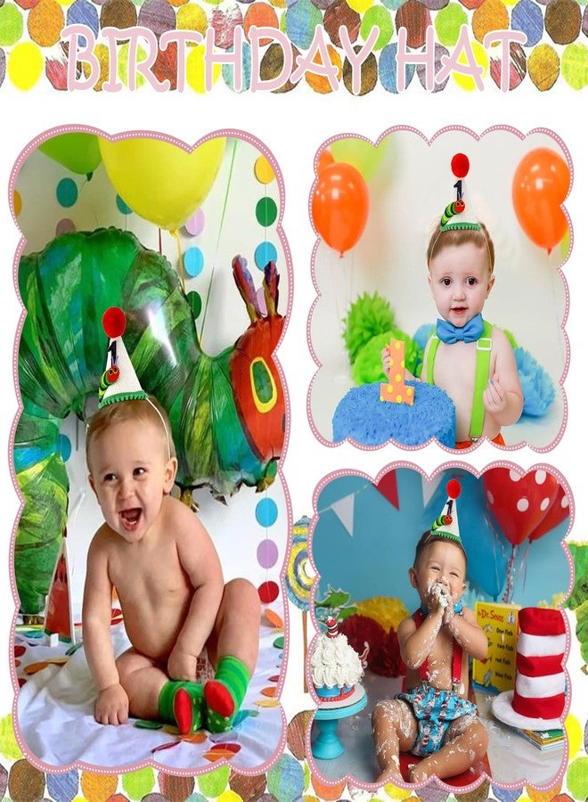Vovii Hungry Caterpillar First Birthday Hat for Boy First Birthday Decorations, One Birthday Hat First Birthday Crown for Boy One Year Old Birthday Party Decorations Outfit Photo Props Party Supplies - Image 4