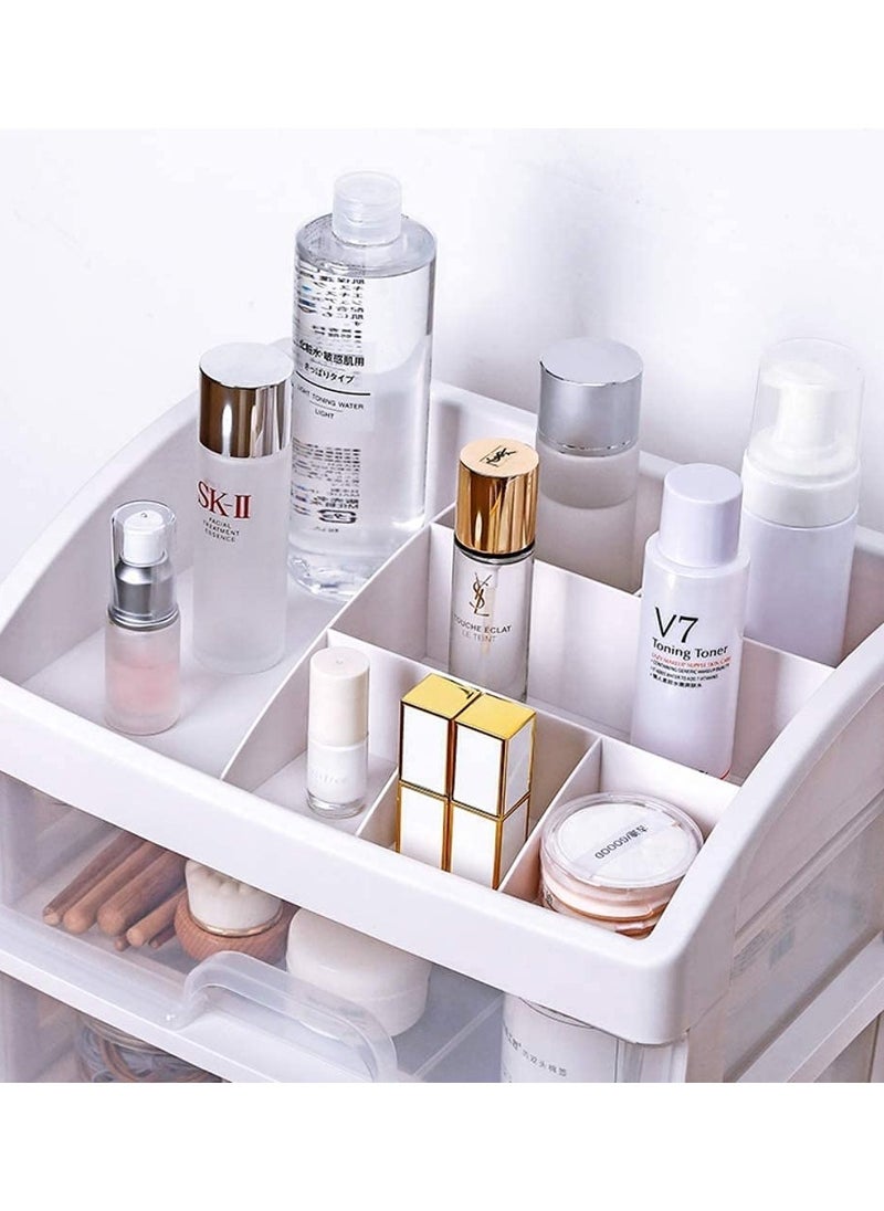 ORiTi Makeup Organizer with 3 Drawers, Bathroom Vanity Countertop Storage for Cosmetics, Brushes, Lotion, Nail Lipstick and Jewelry  - Image 4