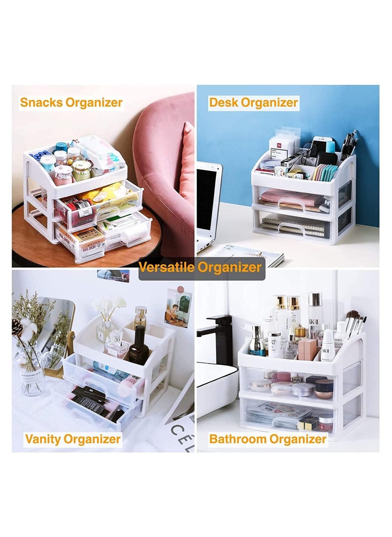 ORiTi Makeup Organizer with 3 Drawers, Bathroom Vanity Countertop Storage for Cosmetics, Brushes, Lotion, Nail Lipstick and Jewelry  - Image 3