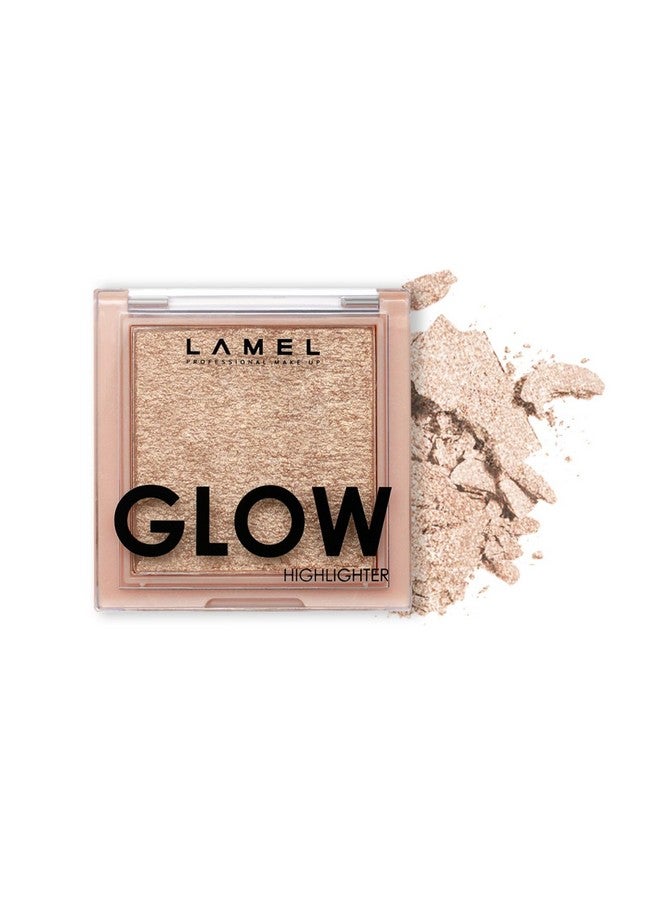 LAMEL Glow Highlighter: Face Make Up & Contour Palette In Deep Vibrant Colorsnatural Shimmercompact Size & Perfect For Travelcruelty Free3.8Gr0.13 Oz 402 (Sun) - Image 1