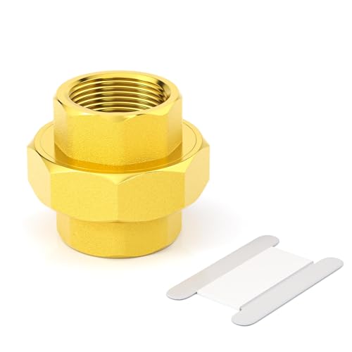 GASHER Brass Pipe Fitting Brass Union 114 Female Pipe Fitting For Connecting And Extending 1Pc - Image 1
