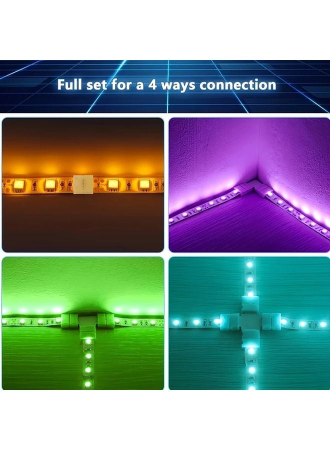 8pcs 4 Pin RGB LED Strip Connector Solderless Seamless Adapter For SMD 5050 - Image 4