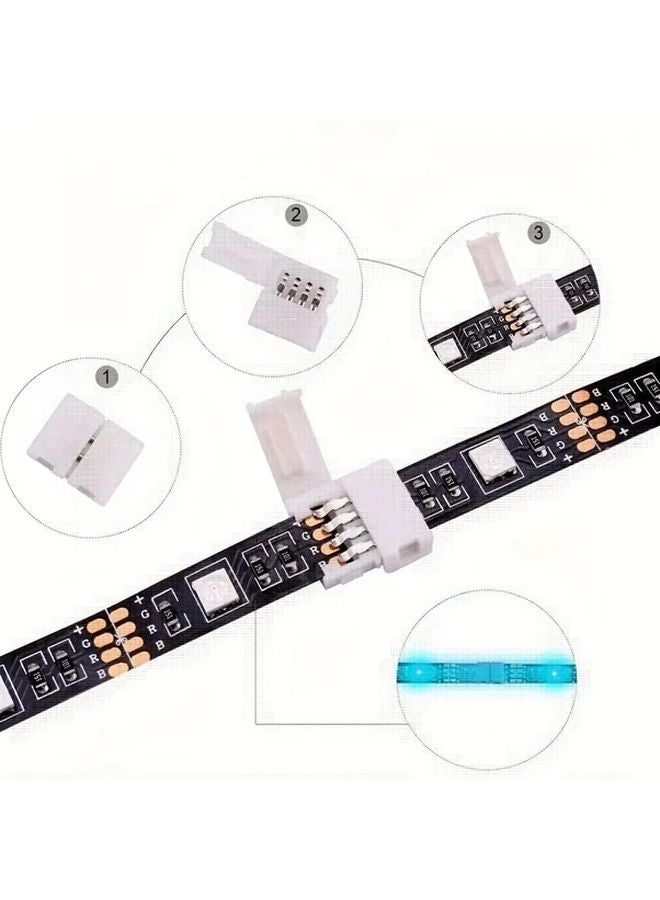 8pcs 4 Pin RGB LED Strip Connector Solderless Seamless Adapter For SMD 5050 - Image 2