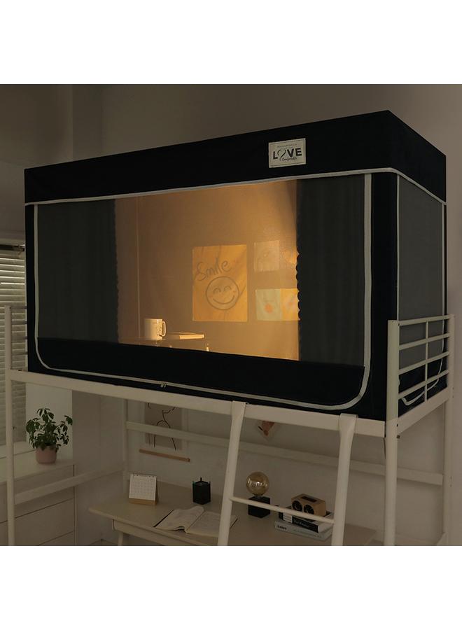 Bluejw 10Y Cross-border College Student Dormitory Mosquito Net Upper And Lower Bed Curtain Integrated Coating Shading Bed Curtain With Bracket Manufacturers - Image 3