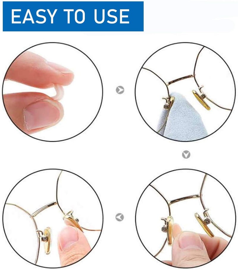 SAIGO Nose Pads Soft Foam Adhesive Anti-Slip Silicone Eyeglass Nose Pads Stick On for Glasses Eyeglasses Sunglasses 12 Pairs, 1.0mm, Skin Color - Image 3