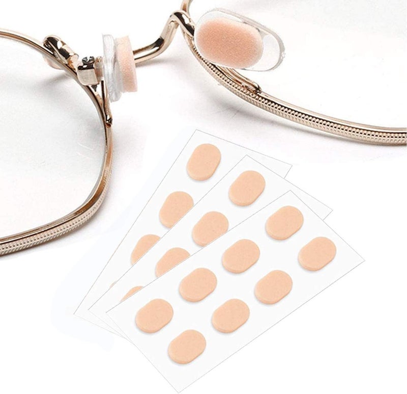 SAIGO Nose Pads Soft Foam Adhesive Anti-Slip Silicone Eyeglass Nose Pads Stick On for Glasses Eyeglasses Sunglasses 12 Pairs, 1.0mm, Skin Color - Image 1