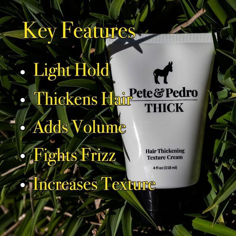 Pete & Pedro THICK Hair Cream - Light-Holding, Thickening & Texture Styling Cream | For Fine, Thin, & Thinning Hair, Men & Women | Adds Thickness, Body, Volume, Fullness | As Seen on Shark Tank, 4 oz. - Image 2