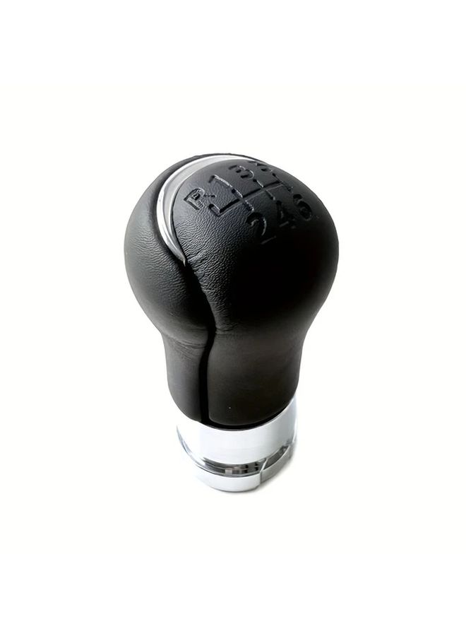 Plane 6 Speed Manual Shift Lever Faux Leather ABS Plastic Black White Gear Numbers - Image 4