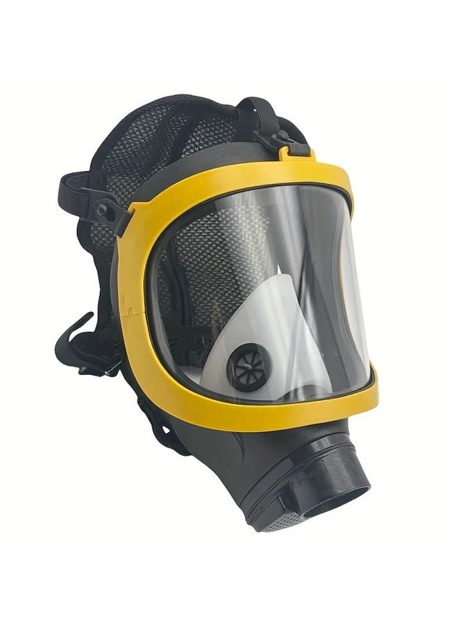 Yellow Full Face Respirator Mask Industrial Grade Protection Against Dust Chemicals Organic Vapors - Image 5