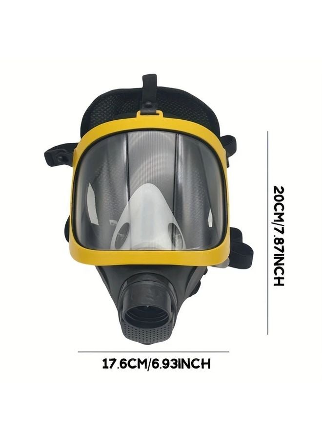 Yellow Full Face Respirator Mask Industrial Grade Protection Against Dust Chemicals Organic Vapors - Image 4