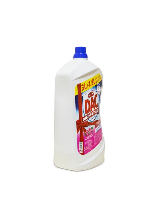 1-Piece Fragrance Disinfectant Floor Cleaner Liquid - Rose 4.5 Liter