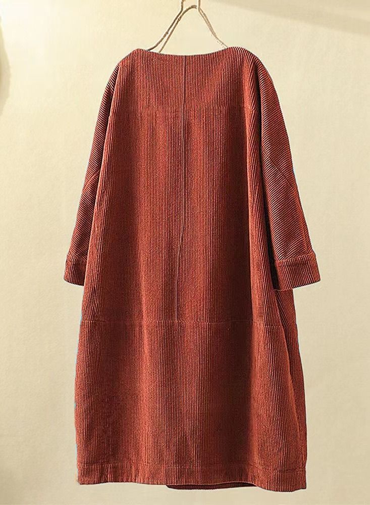 Loquat Casual Women's Round Neck A line Skirt Dress  - Image 2