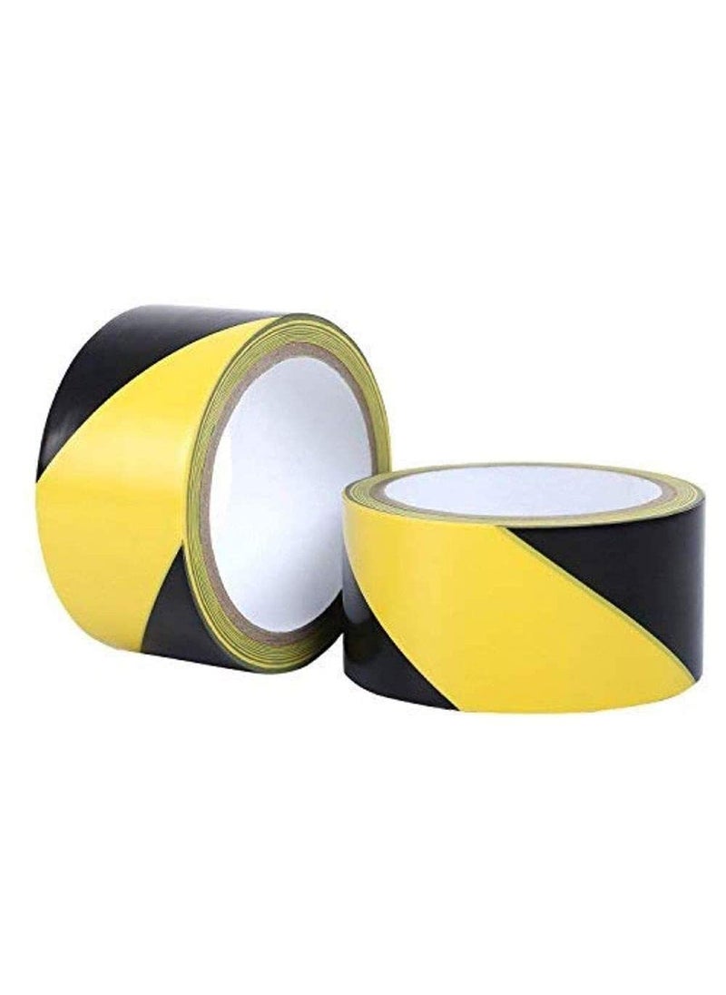 DIY Crafts DIY Crafts CTDIYHI41359 Adhesive Black and Yellow Hazard Warning Safety Tape Design No 2 10 Meter  - Image 1