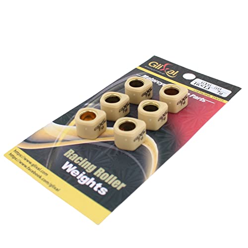 Glixal 16x13mm High Performance Polygon Variator Sliders Racing Sliding Roller Weights 139QMB GY6 50cc  100cc Scooter Moped ATV 7 Gram