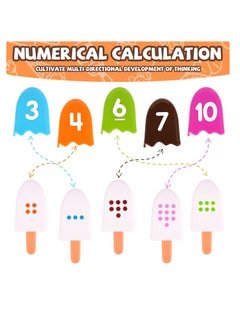 Generic Counting Toys Number, Learning Toys for Kids Ages 3-5 Preschool Math Toys Cute Numbers Match Games Color Sorting- Fine Motor Toys Preschool Learning Montessori Numbers Toys for Kids(20 Pcs)  - Image 4