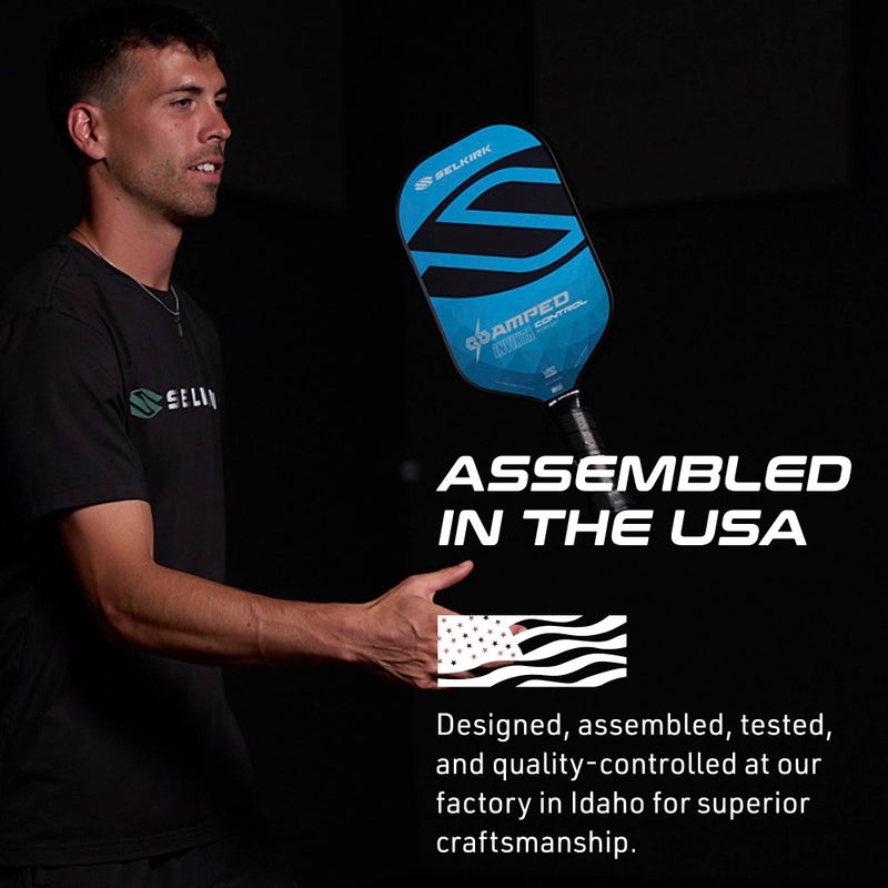Selkirk Sport Amped Control Pickleball Paddle | Assembled in The USA | Next-Gen FiberFlex+ Face & Ultra Durable Spin Coating | 16mm X5 Core for Unrivaled Precision & Control | Epic Midweight Blue - Image 3