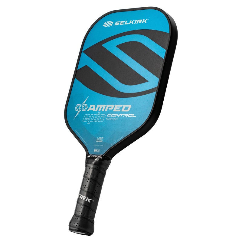 Selkirk Sport Amped Control Pickleball Paddle | Assembled in The USA | Next-Gen FiberFlex+ Face & Ultra Durable Spin Coating | 16mm X5 Core for Unrivaled Precision & Control | Epic Midweight Blue - Image 1