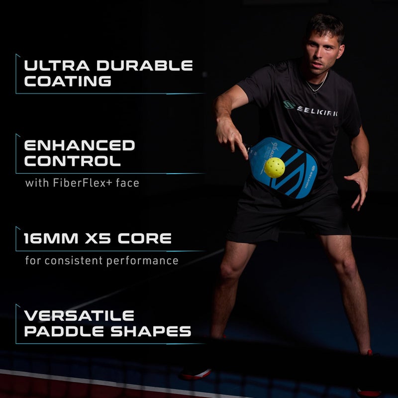 Selkirk Sport Amped Control Pickleball Paddle | Assembled in The USA | Next-Gen FiberFlex+ Face & Ultra Durable Spin Coating | 16mm X5 Core for Unrivaled Precision & Control | Epic Midweight Blue - Image 5