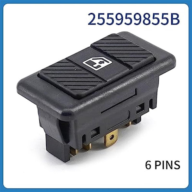 MKVAXR Power Window Control Switch 255959855B for VW LT35 and Bus - Single Button 6 Pins - Image 5