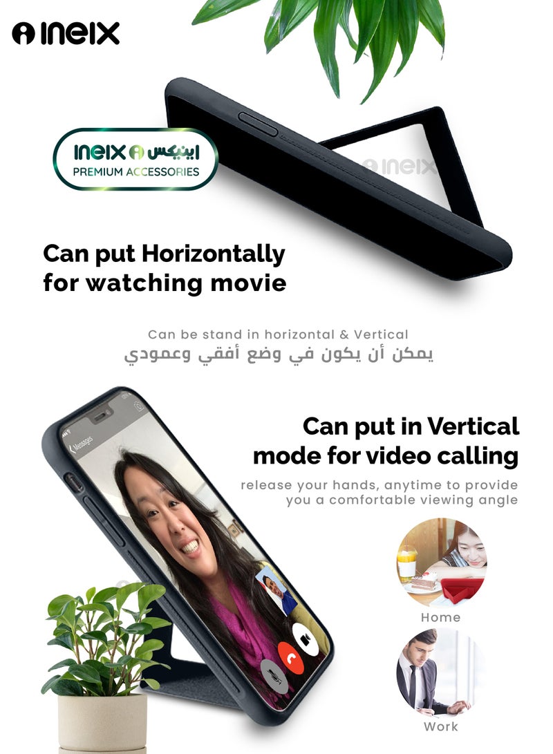 إينيكس جراب حماية 3 في 1 مغناطيسي ذو مسند للهاتف سامسونج جالكسي ايه13 4 جي-أزرق بحري - Image 3