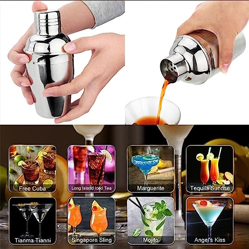 Delidge 12oz Cocktail Shaker Small Single Bar Shakers Bartending Stainless Steel Espresso Shaker for Martini Margarita Alcohol Liquor Drink Mixer - Image 2