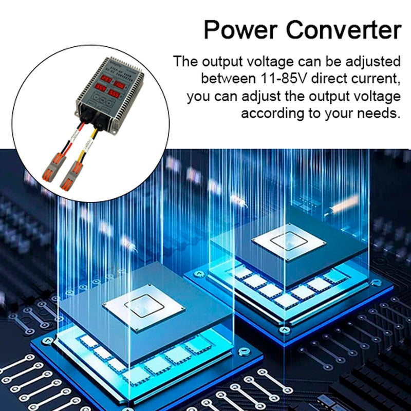 محول طاقة قابل للتعديل للجهد DC-DC من 10-32 فولت إلى 11-85 فولت مع شاشة LED ومحول قابل لتعديل جهد الخرج - Image 2