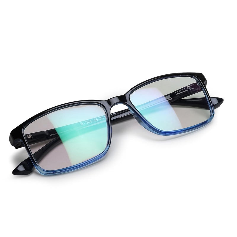 CRIBA Blue Square Reading Glass Computer Blue Cut Power +0.50+0.75+1.00+1.25+1.50+1.75+2.00+2.25+2.50+2.75+3.00 for Eye Protection from Laptop/Mobile Screen for Men & Women-F - Image 4