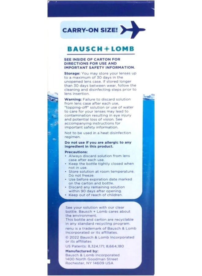 Renu Renu Fresh Multi-Purpose Contact Lens Solution 2 oz Travel Size (Pack of 4)  - Image 5