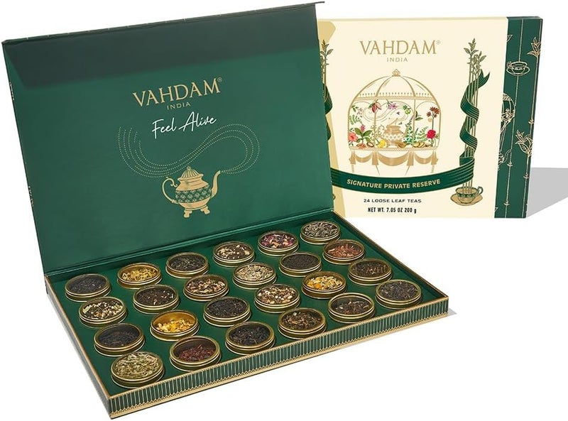 Vahdam صندوق هدايا مجموعة شاي فهدام الخاصة - 24 شاي - Image 1