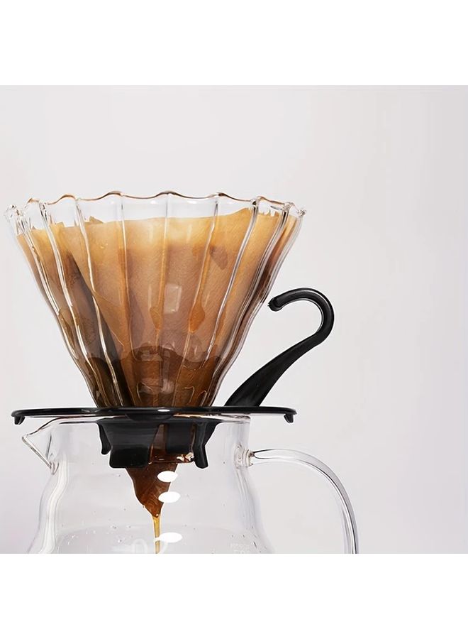 Glass Reusable Cone Coffee Dripper with Handle 3.94x3.35 Inch Pour Over - Image 1