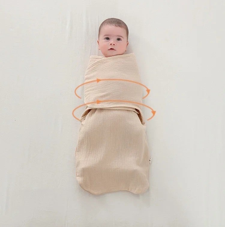 Y&D Newborn Swaddle Set: Cotton Soft Baby Swaddle with Headband, Organic Spandex Knit, Adjustable Wrap, Skin-Friendly, Simple Stripes, Perfect for Swaddlers, Soft Blanket - Image 3