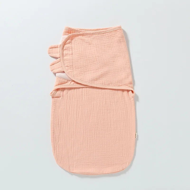 Y&D Newborn Swaddle Set: Cotton Soft Baby Swaddle with Headband, Organic Spandex Knit, Adjustable Wrap, Skin-Friendly, Simple Stripes, Perfect for Swaddlers, Soft Blanket - Image 1
