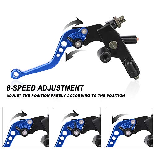 LKV Motorcycle Brake Clutch Pump Lever with Hydraulic Master Cylinder Reservoir Set 7/8" 22mm Piston Universal CNC Compatible with Honda Yamaha Kawasaki Suzuki from 250CC to 500CC - Image 5
