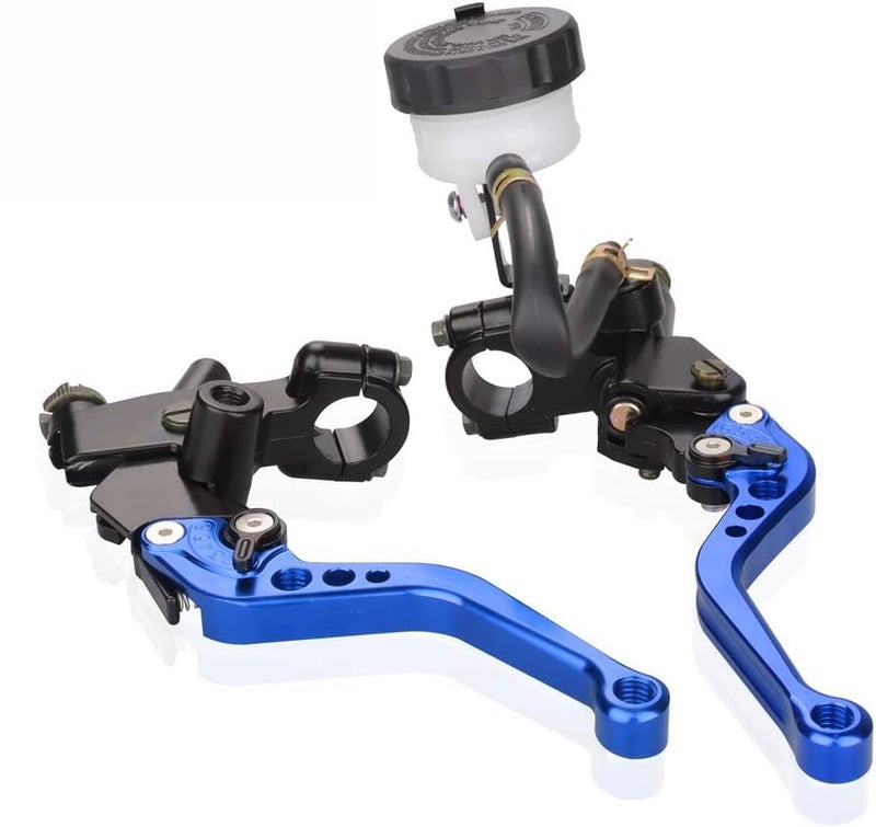 LKV Motorcycle Brake Clutch Pump Lever with Hydraulic Master Cylinder Reservoir Set 7/8" 22mm Piston Universal CNC Compatible with Honda Yamaha Kawasaki Suzuki from 250CC to 500CC - Image 1