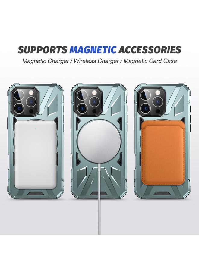 اس-توب جراب هاتف مغناطيسي مقاوم للصدمات من MagSafe لهاتف iPhone 16 Pro مع حامل حلقي - Image 5