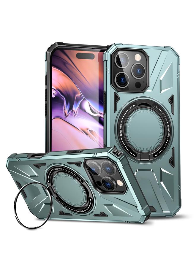 اس-توب جراب هاتف مغناطيسي مقاوم للصدمات من MagSafe لهاتف iPhone 16 Pro مع حامل حلقي - Image 1