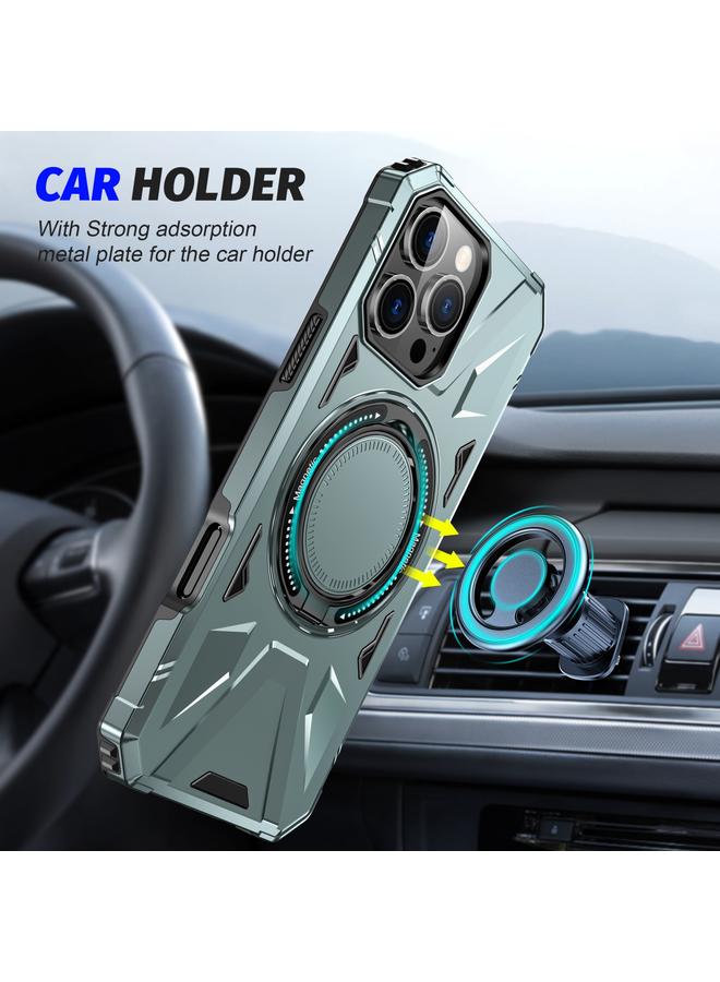 اس-توب جراب هاتف مغناطيسي مقاوم للصدمات من MagSafe لهاتف iPhone 16 Pro مع حامل حلقي - Image 2