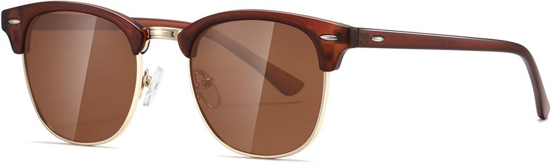 AEVOGUE Polarized Sunglasses For Women And Men Semi Rimless Frame Retro Sun Glasses AE0369 - Image 1