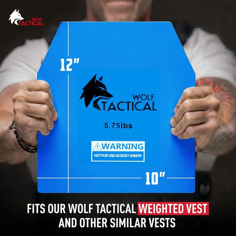 WOLF TACTICAL Weight Vest Plates - 5.75/8.75/14.5/19.75LB Pairs - WODs, Strength Training, Running, Heavy Workouts - Image 3