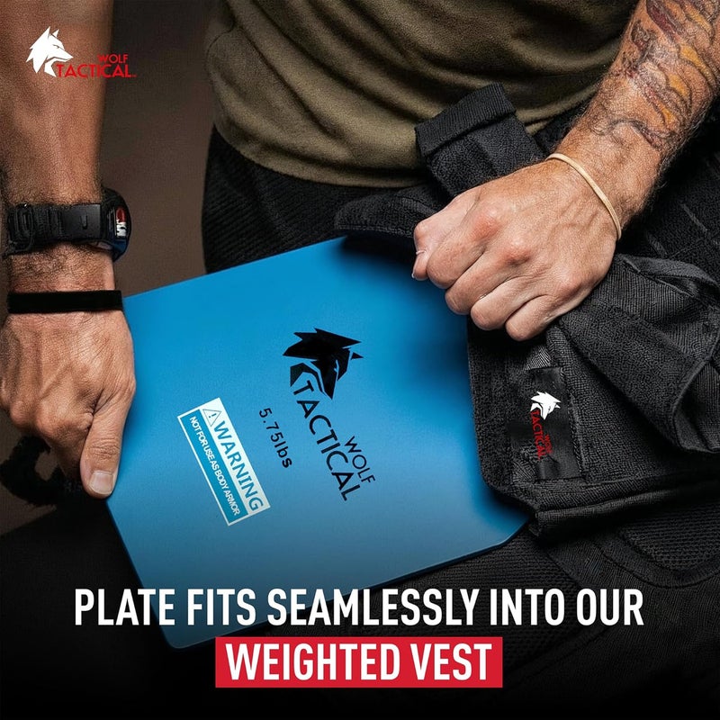 WOLF TACTICAL Weight Vest Plates - 5.75/8.75/14.5/19.75LB Pairs - WODs, Strength Training, Running, Heavy Workouts - Image 4