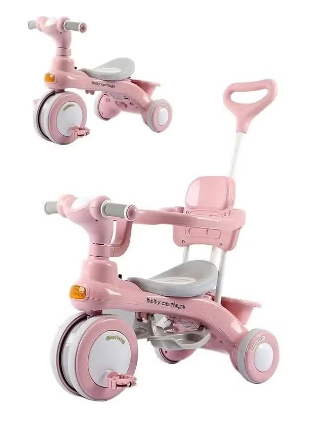 Easy BUYE Children Bike, Kids Tricycle with Guardrail, Toddler 3 Wheel Stroller for Boys and Girls Ages 1-6 Years - Image 1
