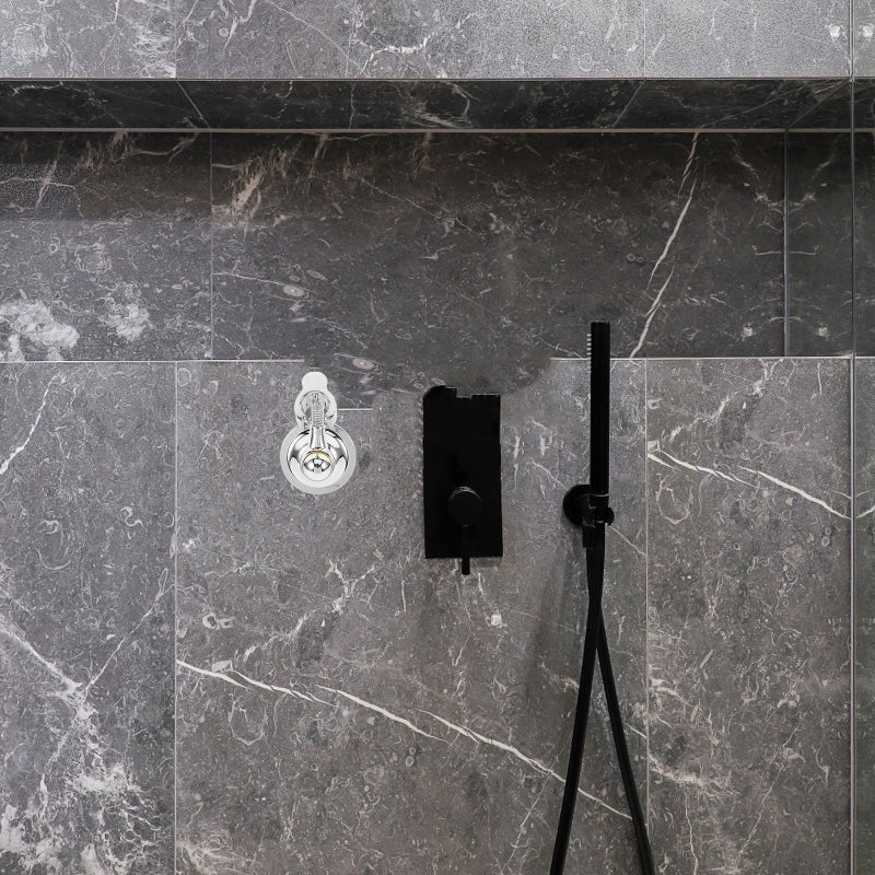 Shower Holder for Wall, Adhesive Design with Strong Bearing Capacity, Bathroom Accessory - Image 3