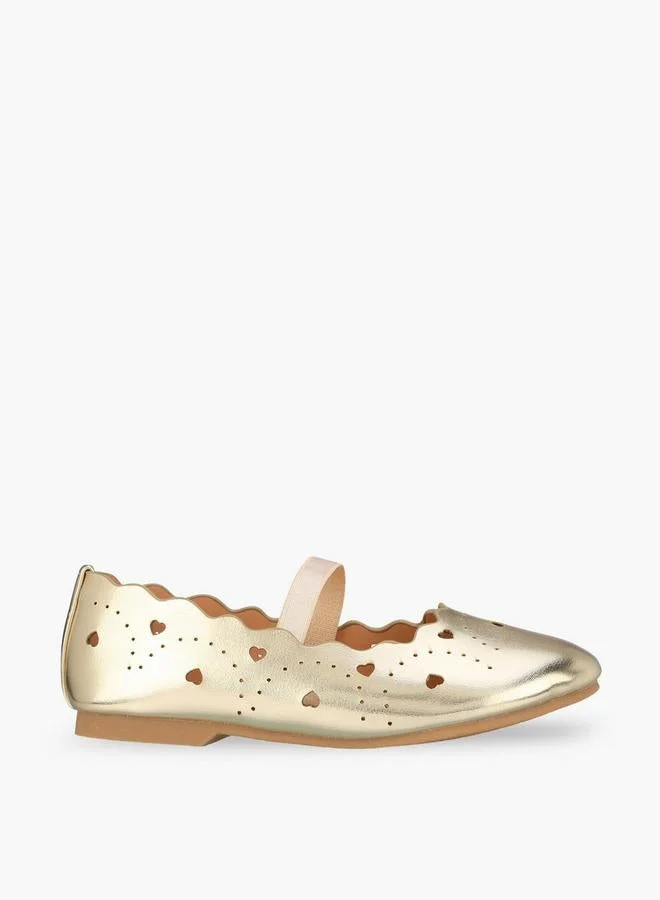 جونيورز Girls Elastic Strap Ballerina Shoes