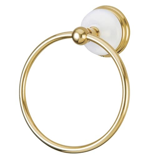 Kingston Brass BA1114PB Victorian Towel-Ring, 6-Inch, Polished Brass - Image 1